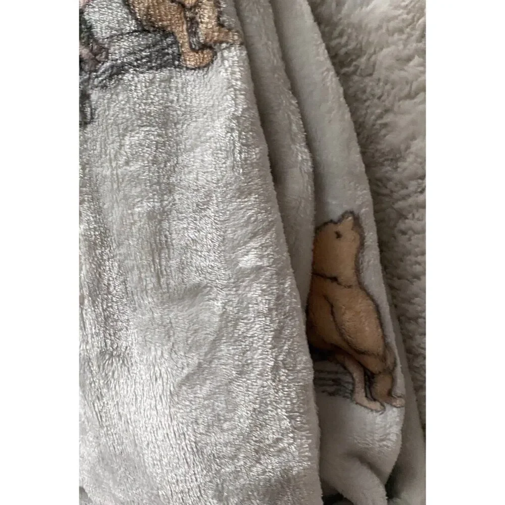 Pooh Bear Collection Winnie The Pooh Piglet Throw Blanket 50” X 70” NEW‎